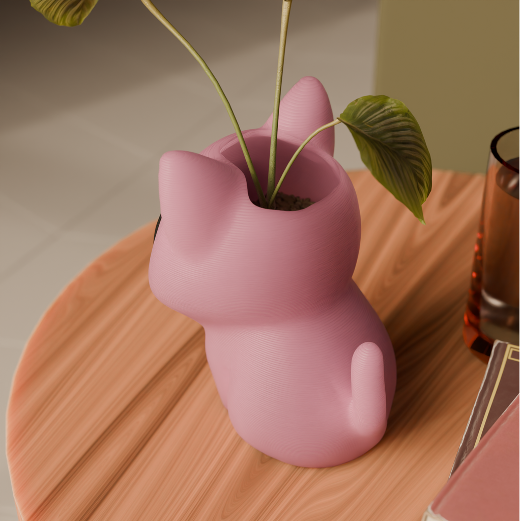 Katzenblumentopf – Verspielter Pflanztopf in Katzenform