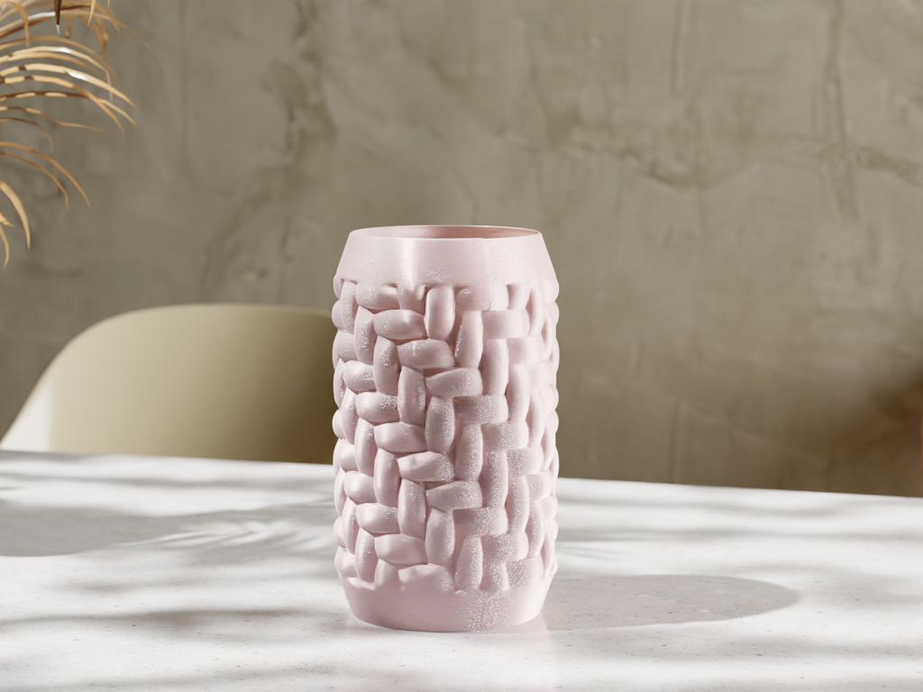 Cotton Vase, einzigartige gewebte Baumwoll-Struktur