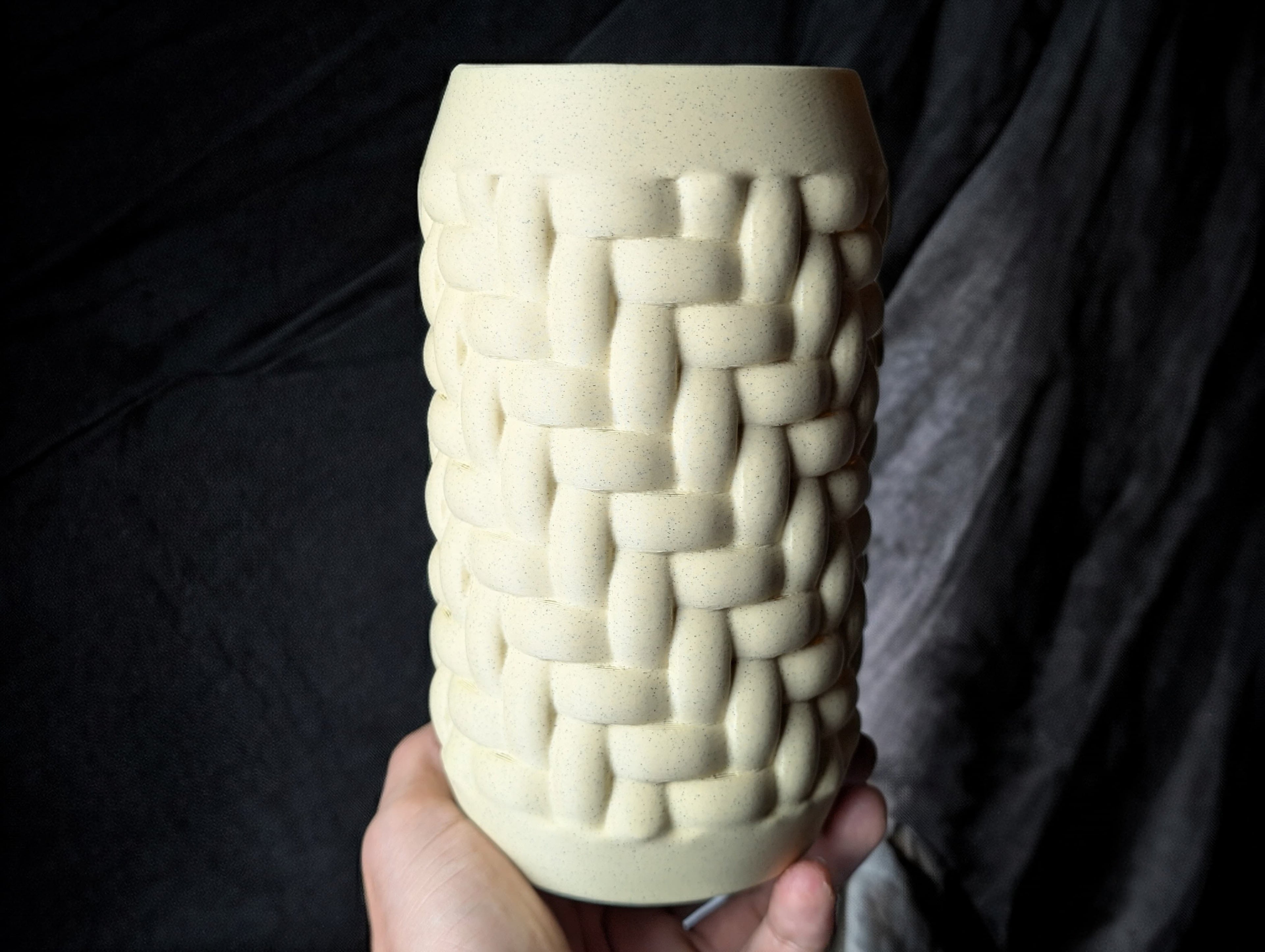 Cotton Vase, einzigartige gewebte Baumwoll-Struktur