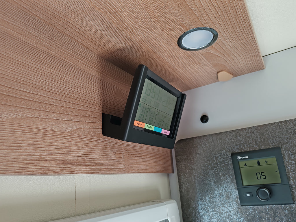 Wetterstation mit Befestigung zb. über der Aufbautür