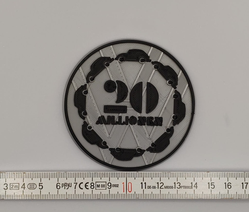 VW Käfer 20 Millionen Emblem